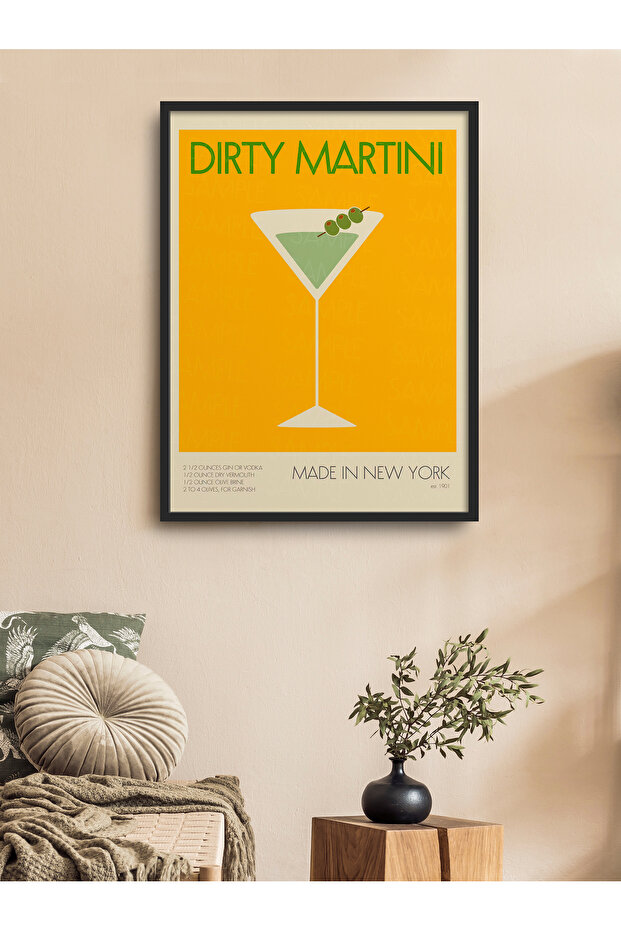 Framed Single Painting Cocktail Series Modern Poster Painting Tk/136