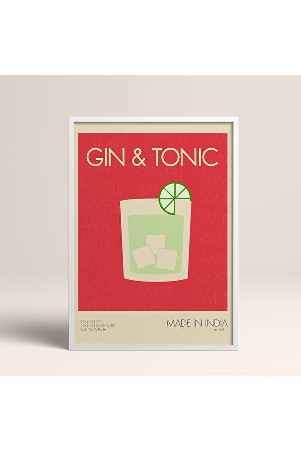 Framed Single Painting Cocktail Series Modern Poster Painting Tk/133