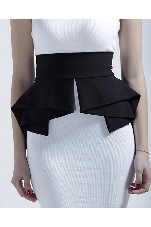 Olala satin corset belt black