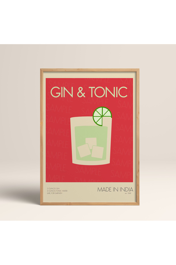 Framed Single Painting Cocktail Series Modern Poster Painting Tk/133