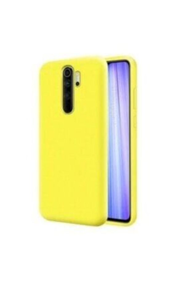 جراب سيليكون أصفر متوافق مع هاتف Xiaomi Redmi Note 8