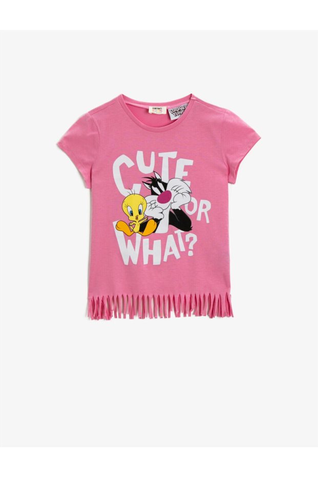 Girl's Licensed Tassel Cotton T-Shirt