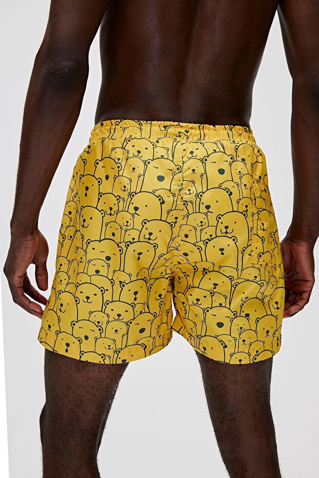 Erkek Mustard Deniz Şortu - 4