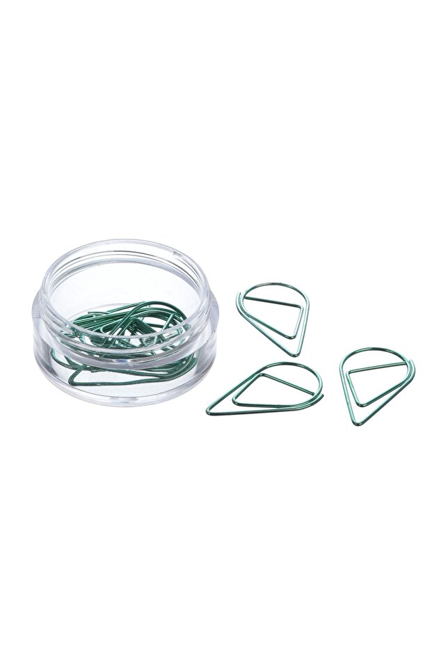 Colorful Metal Paper Clip 10 Pieces (GREEN)