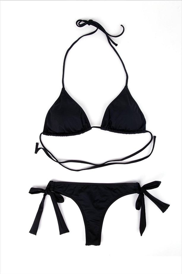 3434 Siyah String Bikini Takımı - 3