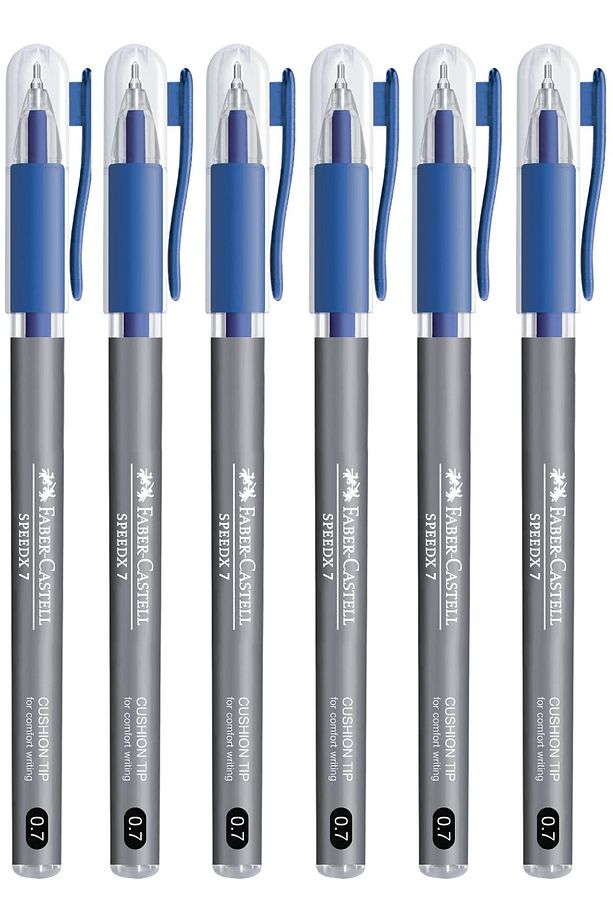 Faber-castell Speedx 7 Tükenmez Kalem 0.7 Mavi (6 Adet) - 1