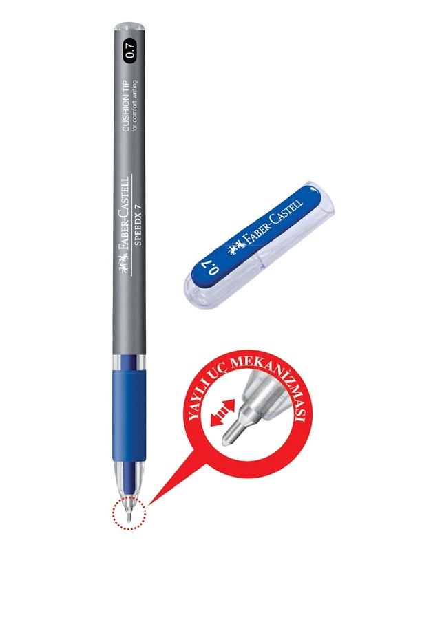 Faber-castell Speedx 7 Tükenmez Kalem 0.7 Mavi (6 Adet) - 2