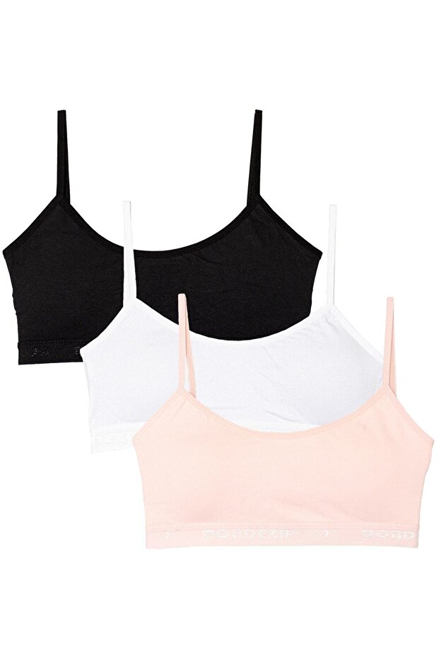 Dondeza Padded Half Tank Top Bustier 3 Pack - 1