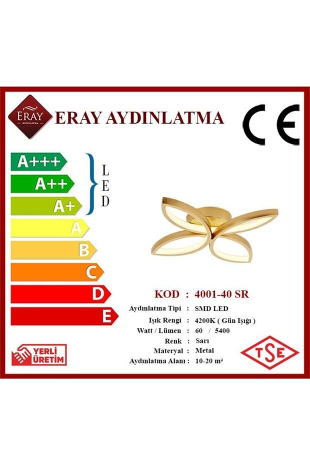 4001-40 Sarı Led Avize - 3