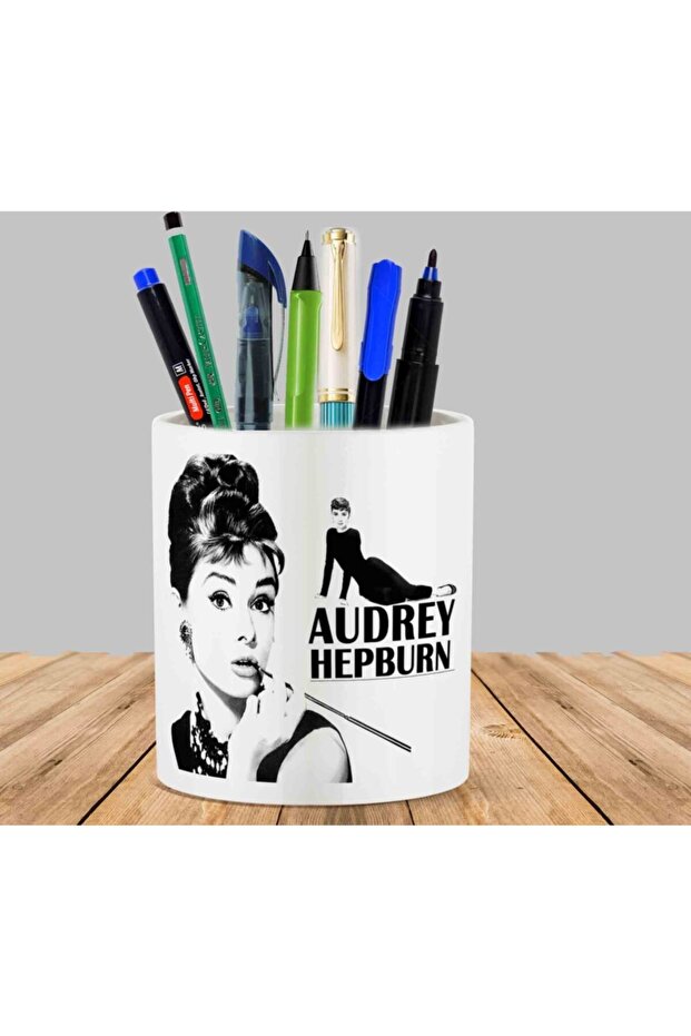 Audrey Hepburn Cactus Succulent Flower Pot Pen Holder