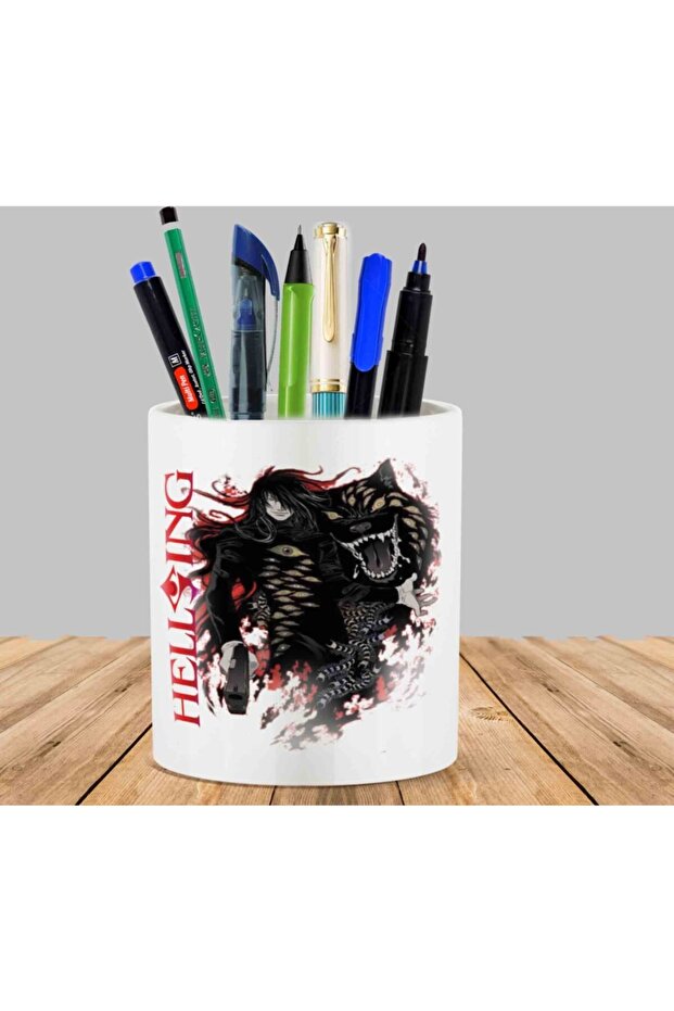 Alucard In Black Cactus Succulent Flower Pot Pen Holder