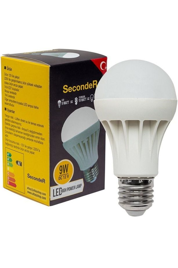 Led Ampul 9 Watt 12 Volt E27 Duylu Yüksek Parlaklık 9w 12v Led Ampul - 2