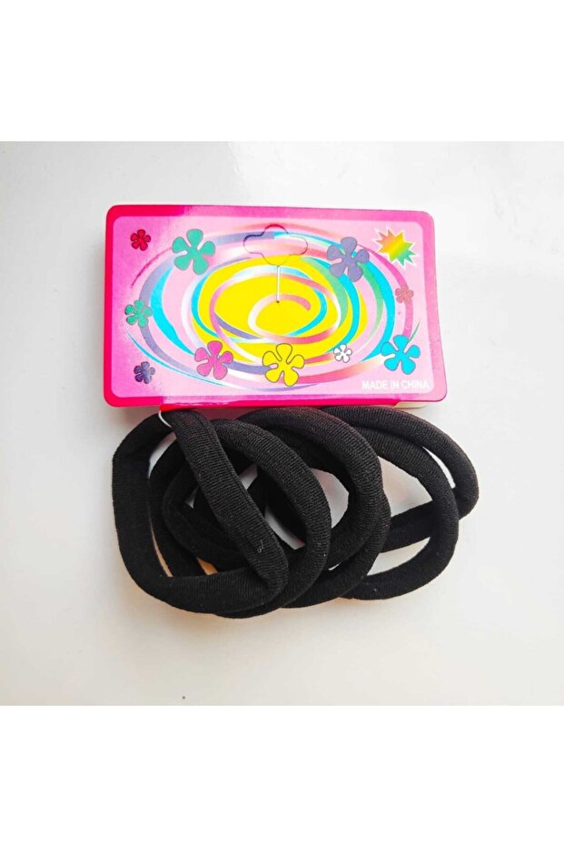 6-Piece Rubber Buckle Plain Black