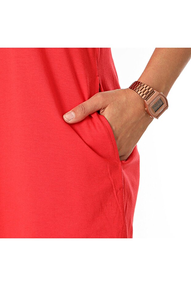 Kadın Kırmızı Mini Elbise - 2