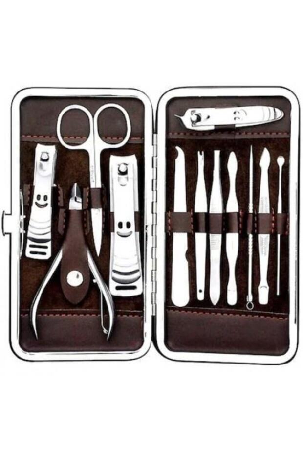 Professional Steel Manicure Pedicure Set 12 Pieces - Lisinya