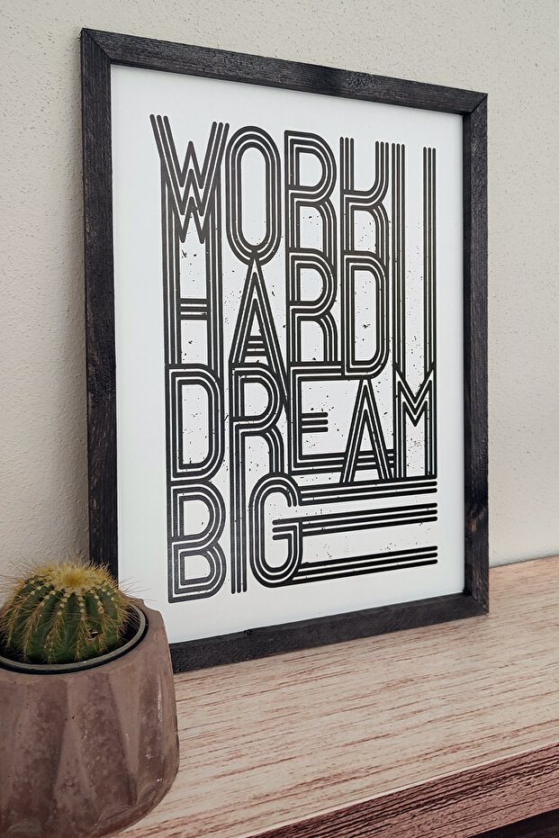 Contractor Decreased Appetite Situation Surfaces - Uv Printed with Black Wooden Frame 30X40 cm