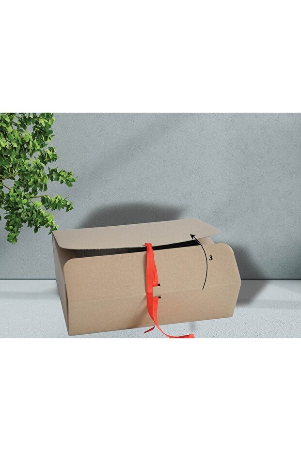 Kraft Hediye Kutusu Kurdeleli - 4