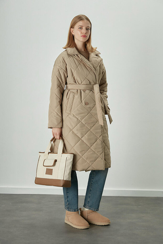 MIDI-CANVAS-TASCHE MIT MEHREREN TASCHEN KAMEL - 3