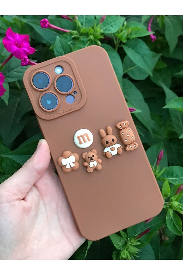 Apple iPhone 14 Pro Max Compatible Silicone Case with Cute Teddy Bear Figure