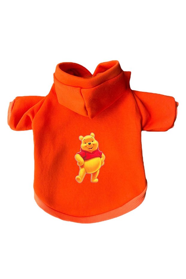 Winnie the Pooh Orange Hoodie Cat & Dog Outfit Sweatshirt 100% Cotton