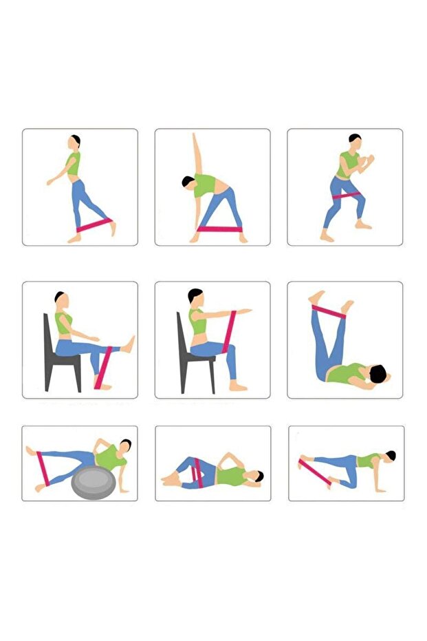 5 Pilates Exercise Resistance Bands - 4