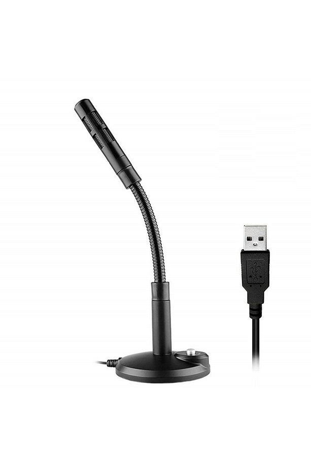 TAK-ÇALIŞTIR GÜRÜLTÜ ENGELLEME ÖZELLİKLİ 360 DERECE DÖNEBİLEN MASAÜSTÜ USB BİLGİSAYAR MİKROFONU - 4