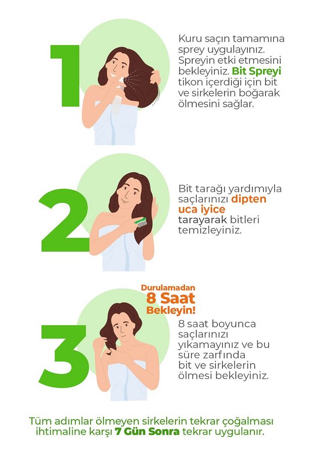 Saç Biti Bit Spreyi 100 Ml + Bit Şampuanı 200 Ml - 4