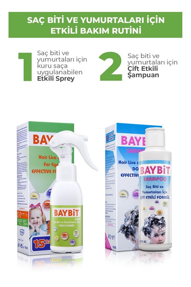 Saç Biti Bit Spreyi 100 Ml + Bit Şampuanı 200 Ml - 1