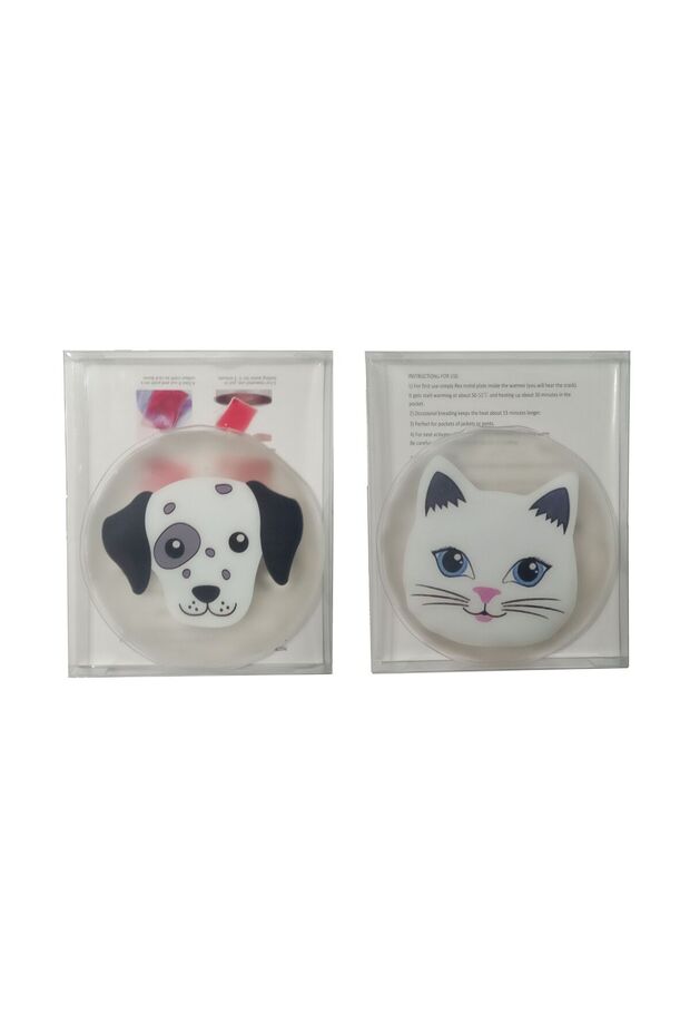KEDİ VE KÖPEKLİ CEP SOBASI,EL ISITICI,2 ADET SICAK SU TORBASI PVC 9cm - 5