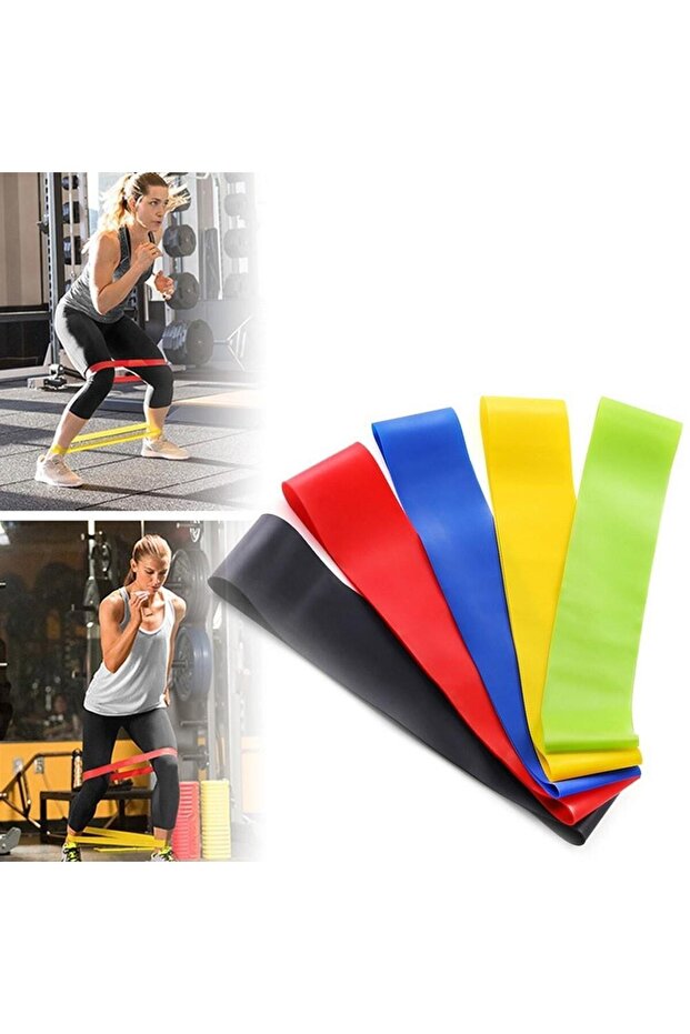 5 Pilates Exercise Resistance Bands - 2