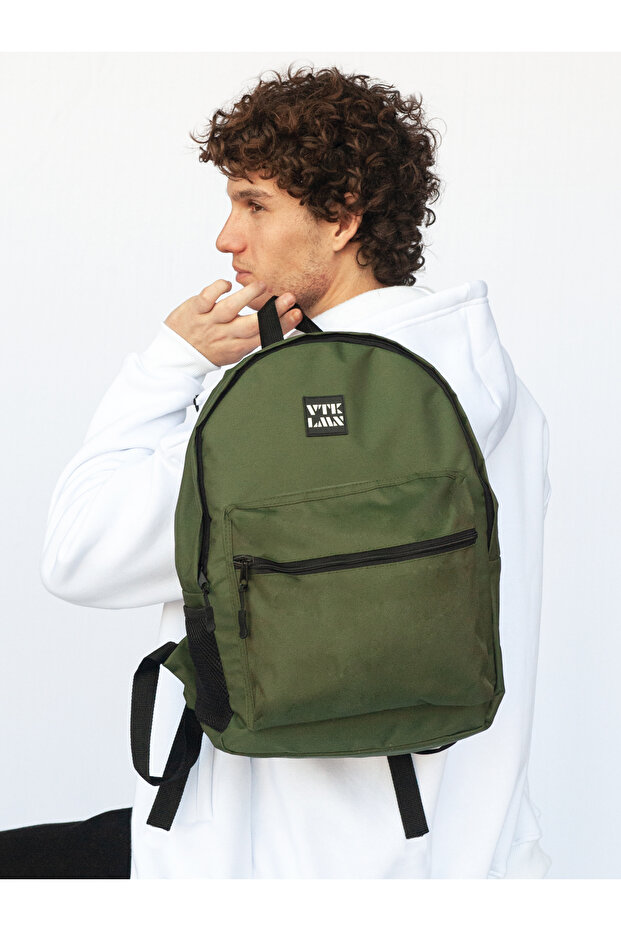 Unisex Khaki School And Backpack
