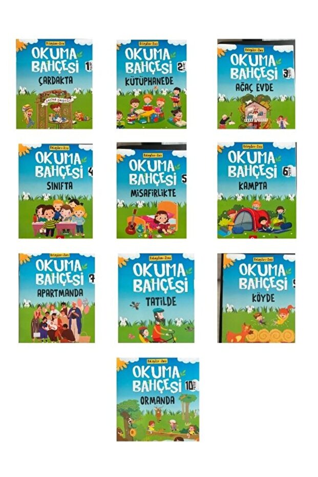 Okuma Bahçesi 1.Sınıf Kolaydan-Zora Hikaye Seti 10 Kitap