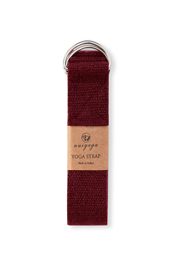 100% Cotton Claret Red Yoga Belt
