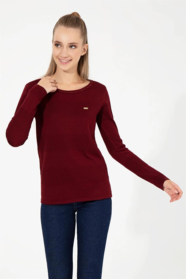 Roter Damenpullover - 1