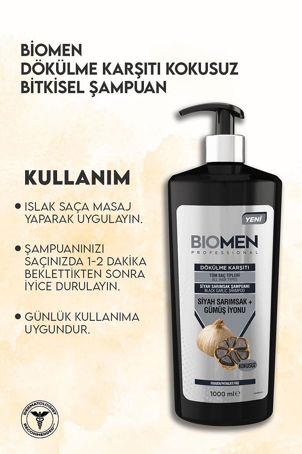 Professional Siyah Sarımsak&gümüş Iyonu Dökülme Karşıtı Şampuan 1000 ml X 2 ADET - 3