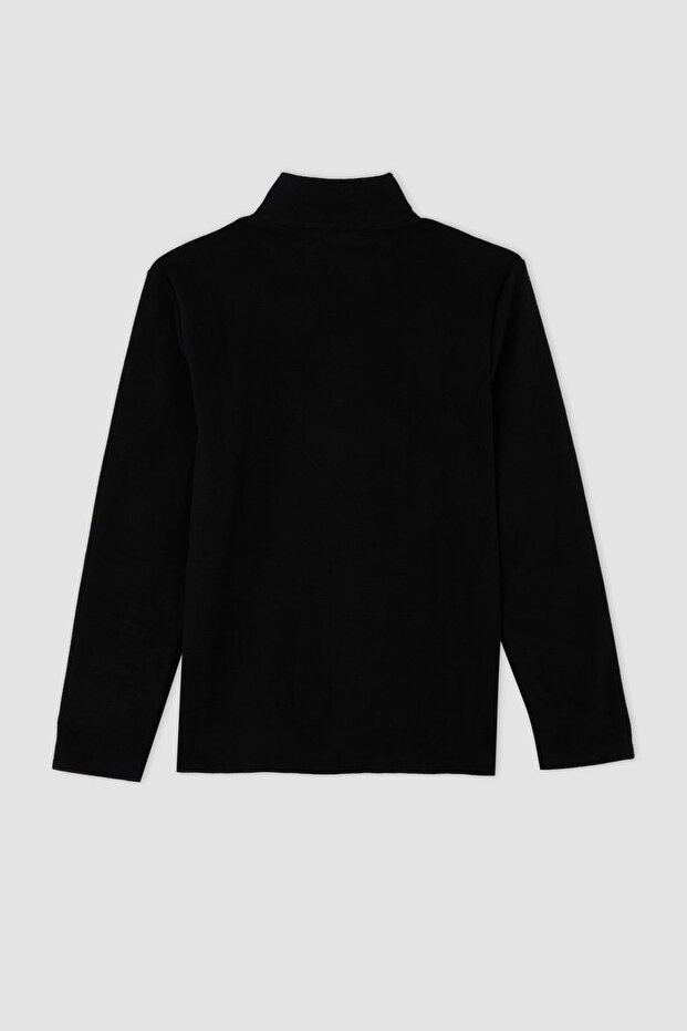 Regular Fit Dik Yaka Polar Sweatshirt - 8