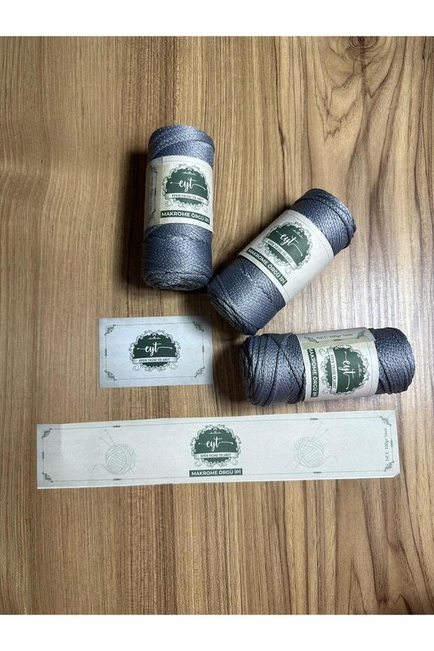 Polyester Makrome Ip (3 Mm - 100 gr) Sepet Ipi , Çanta Ipi , Puset Ipi , Örgü Ipi , Paspas Ipi - 1