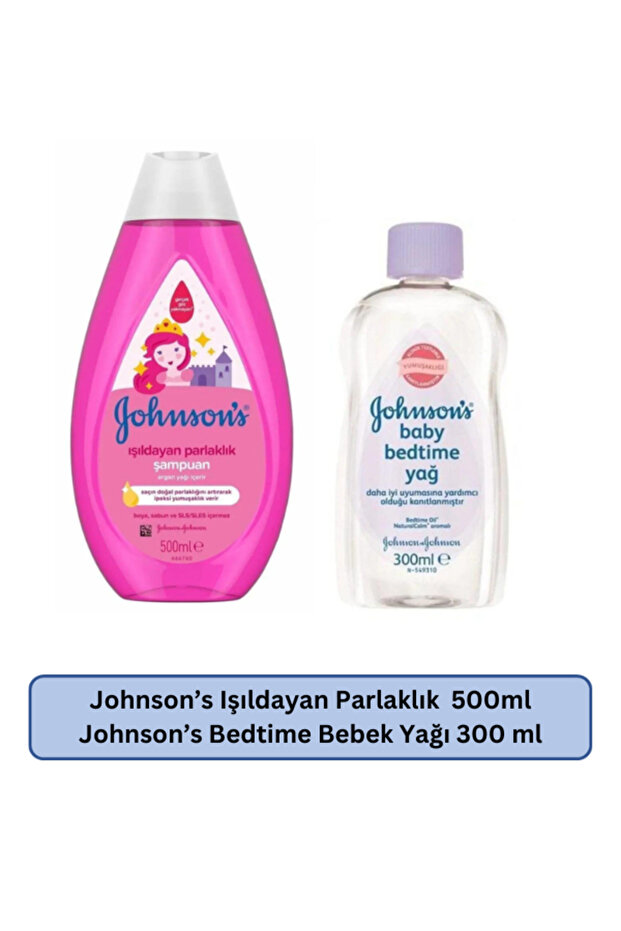 Shimmering Shine Baby Shampoo 500 ml + Johnson's Baby Bedtime Oil 300 ml