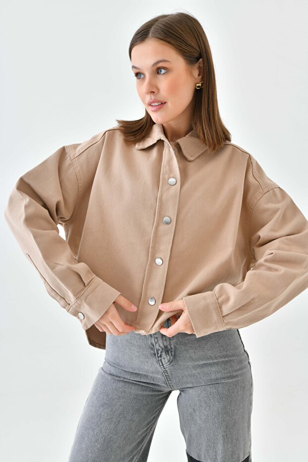 Oversize Denim Ceket - 7