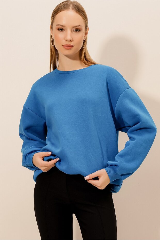 ثلاثة خيوط طاقم الرقبة SWEAT - 2