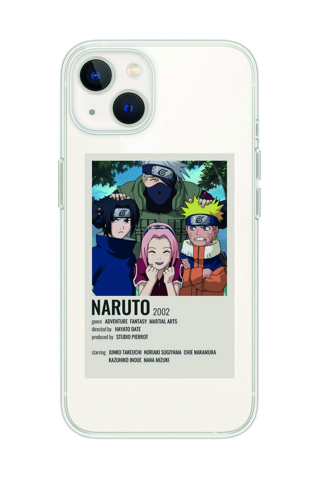 iPhone 15 Compatible Naruto Anime Patterned Transparent Phone Case