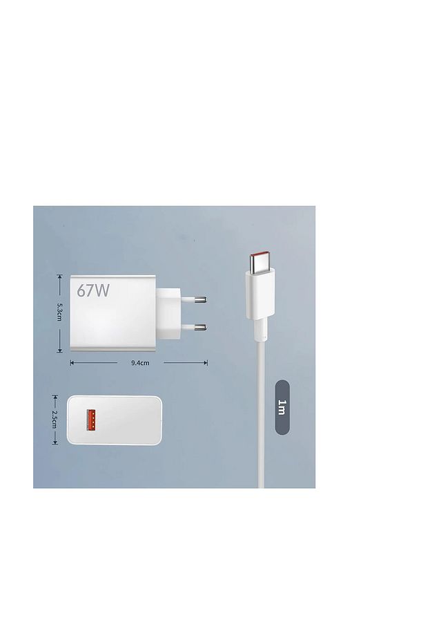 Type-c 120w (WATT) Ultra Hızlı Şarj Aleti Adaptör Kablo Set Süper Hızlı - 6