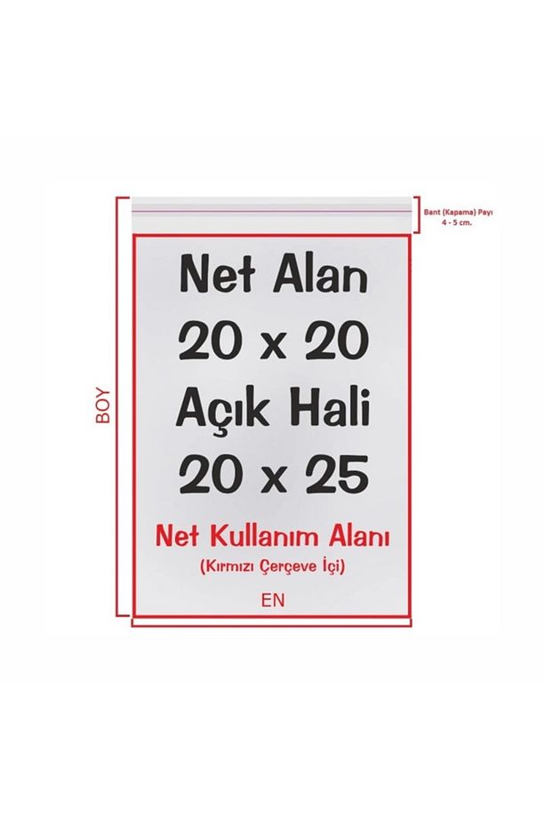 Şeffaf Bantlı (20x25 Cm) Parlak Jelatin Poşet (100 Adet) - Şeffaf Hediye Poşeti - 2