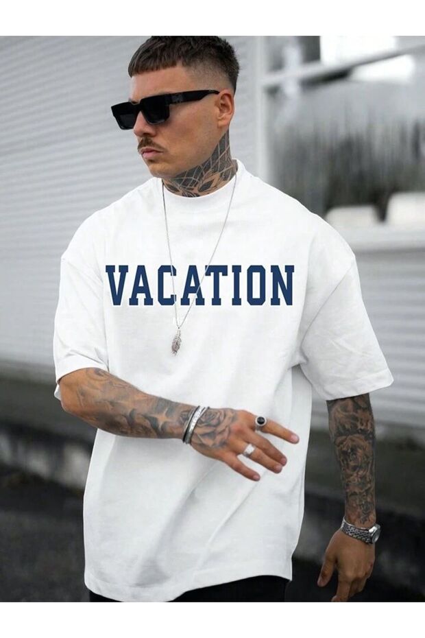 VACATION PRINTED OVERSIZED UNISEX T-SHIRT