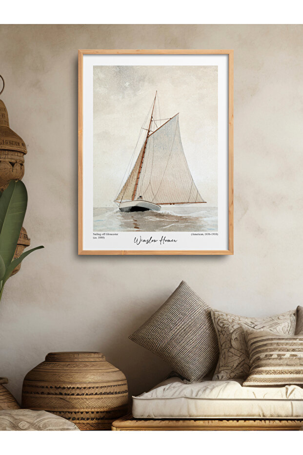 Framed Single Painting Sailboat Series Classic Poster Painting Tk/180