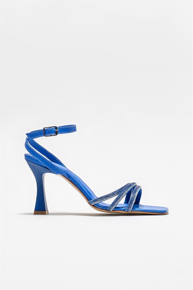 Blue Women's Heeled Sandals 24Y