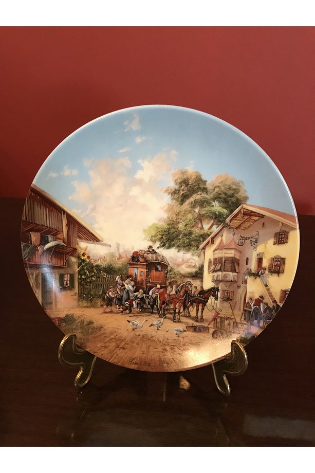 1986 seltmann limitli üretim porselen duvar tabağı - 19,5 cm çapında - 1