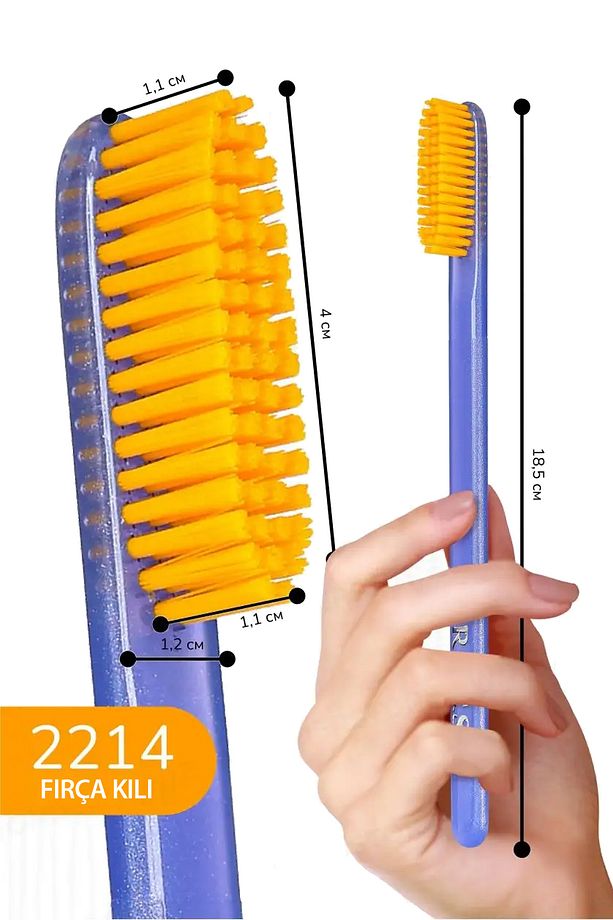 R.O.C.S. XL CLEAN – EKSTRA TEMİZLİK İÇİN DİŞ FIRÇASI - 2'Lİ SET MOR-LACİVERT SAP - 3