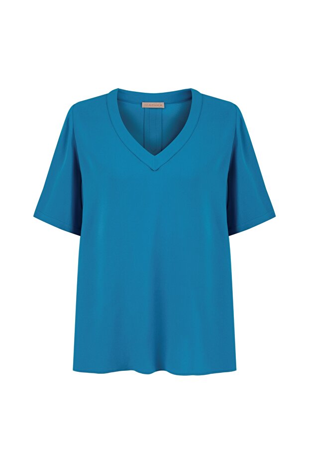 Flowy V-Neck Blouse - 6