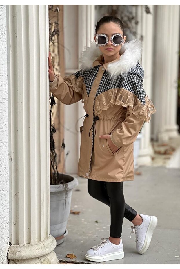 Kazayağı Kürklü Mont - 1